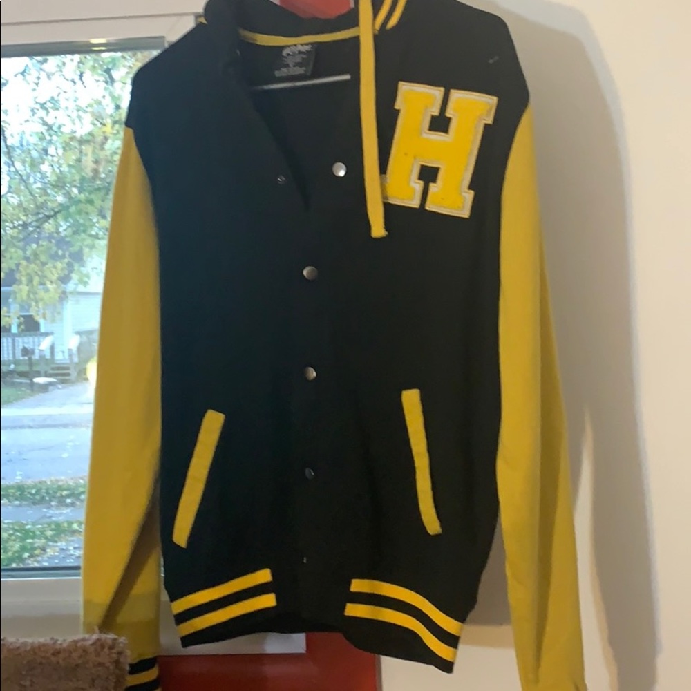 Harry Potter huffel puff snap up front hoodie